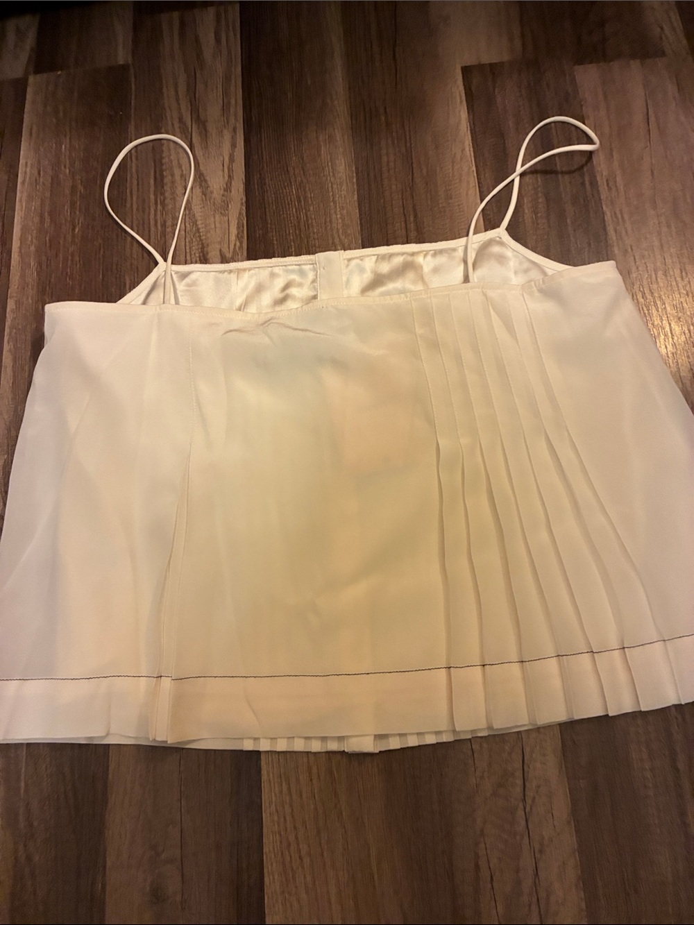 La Ligne Cream Pleated Silk Camisole with Covered Buttons- GORGEOUS- NWT - Picture 7 of 16
